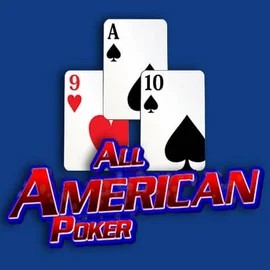 All American Poker slot logo by RTG (Reel Time Gaming) at Bassbet Casino