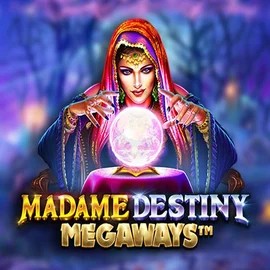 Madame Destiny Megaways online game logo by Pragmatic Play on basssbet.pl